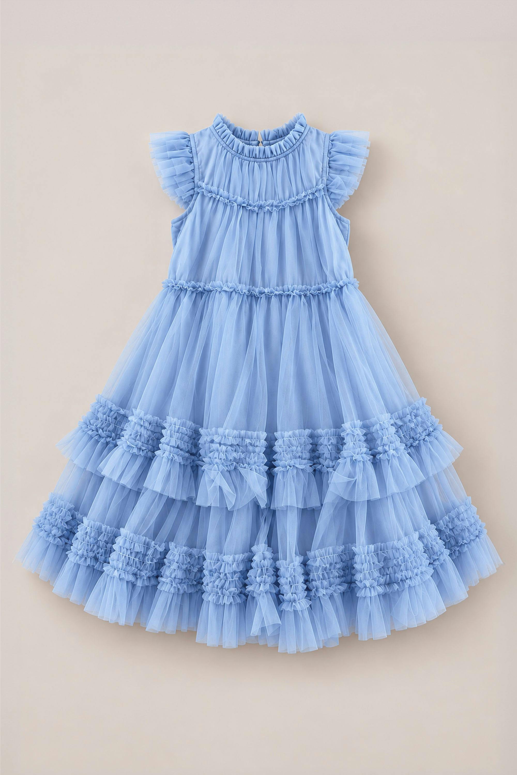 Mini Effie Dress in Misty Blue