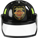 Adult Firefighter Helmet w/Visor Black