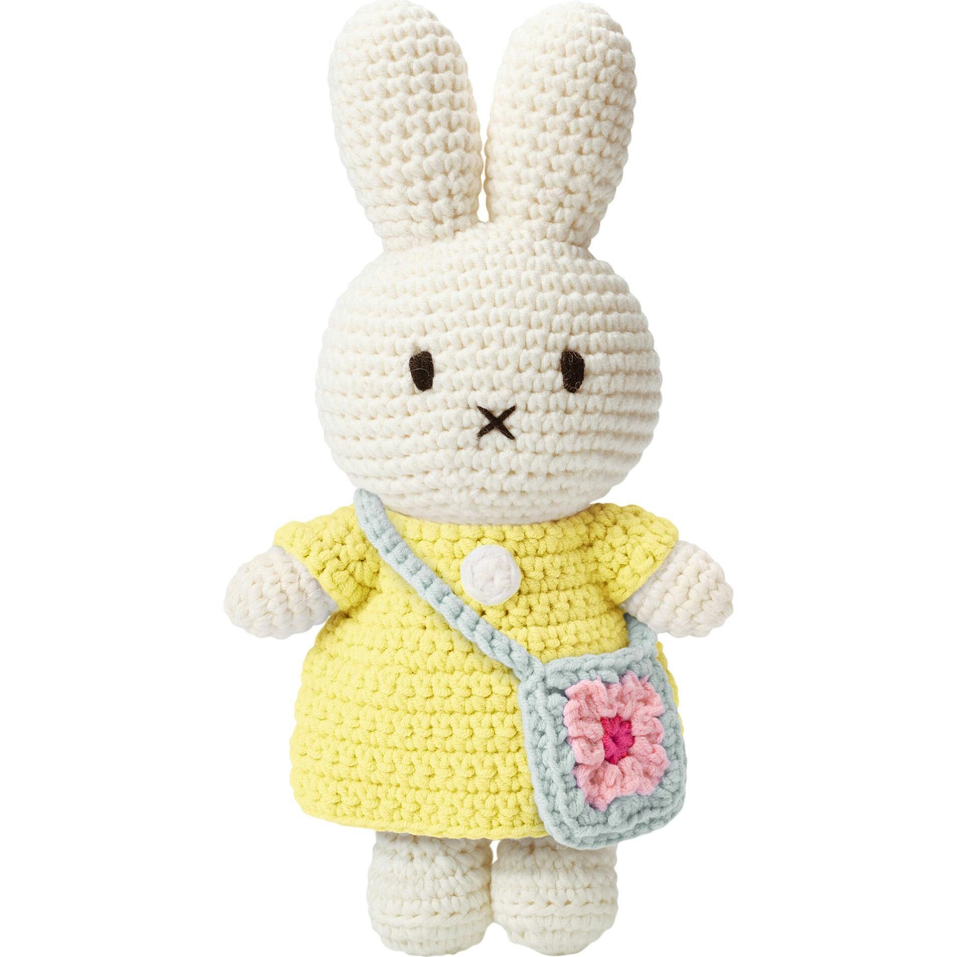 Miffy Flower Bag Crochet Doll Handmade Floral Outfit