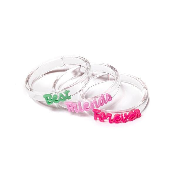 Best Friends Forever Green Pink BFF Bangles
