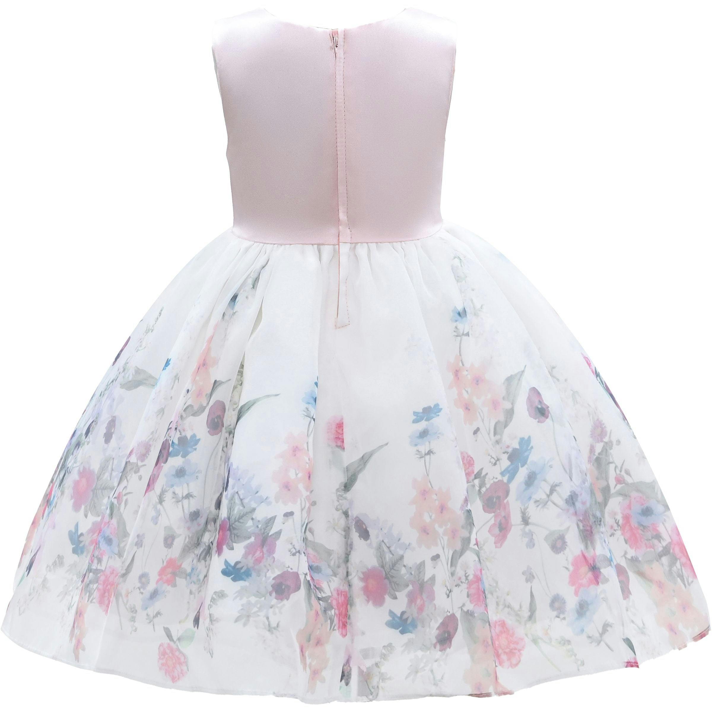 Pink Mabel Floral Garden Organza Dress