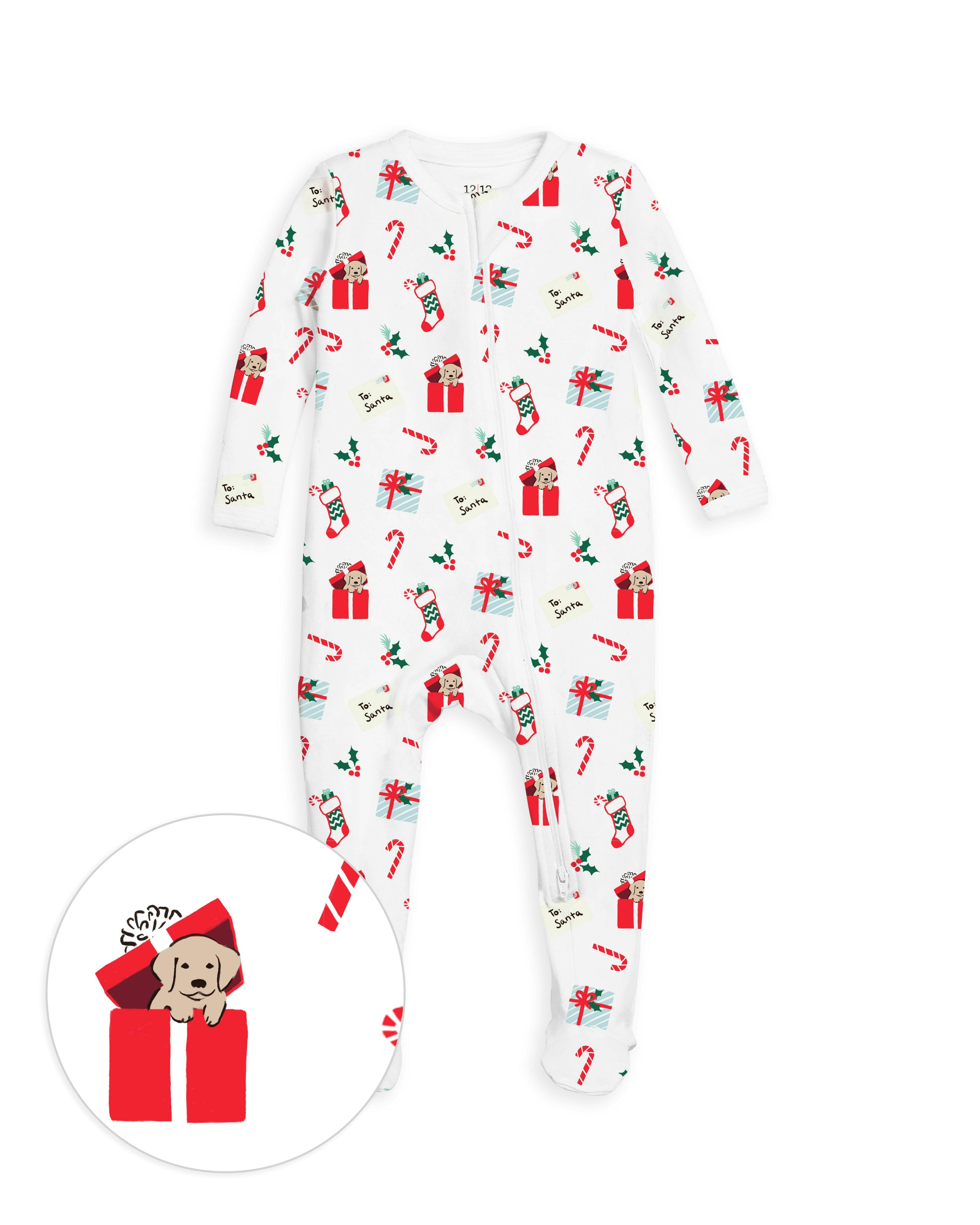 The Organic Zipper Footie [Dear Santa I Want a Puppy]