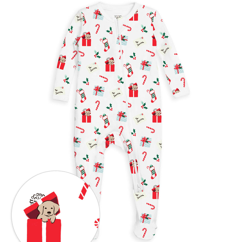 The Organic Zipper Footie [Dear Santa I Want a Puppy]