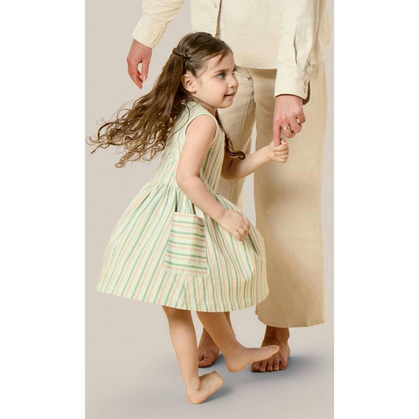 Stripe Mix Pocket Dress