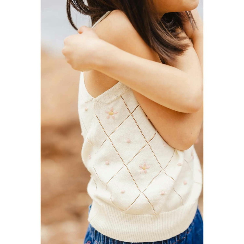 BONTON Tiny Flowers Lilli Knit Tank Top