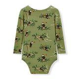Cotton Stretch Long Sleeve One Piece