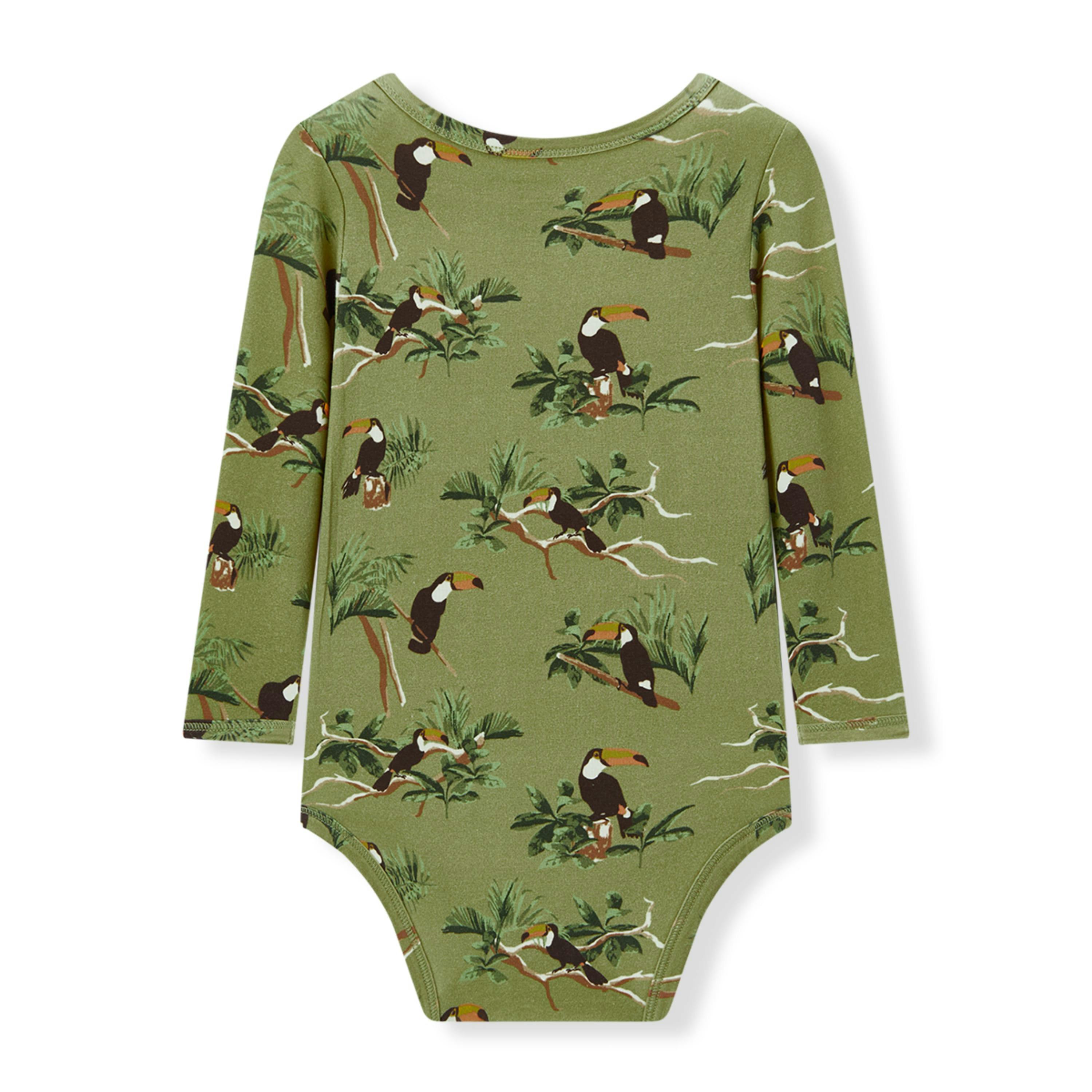 Cotton Stretch Long Sleeve One Piece