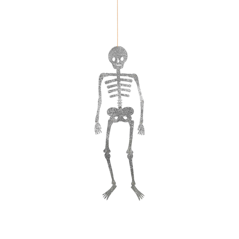 Glitter Jointed Skeleton Decorations
