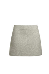 LYDIA MINI SKIRT | PALE MELANGE GREY