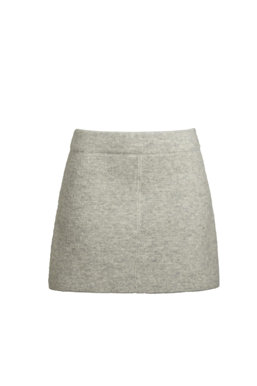 LYDIA MINI SKIRT | PALE MELANGE GREY