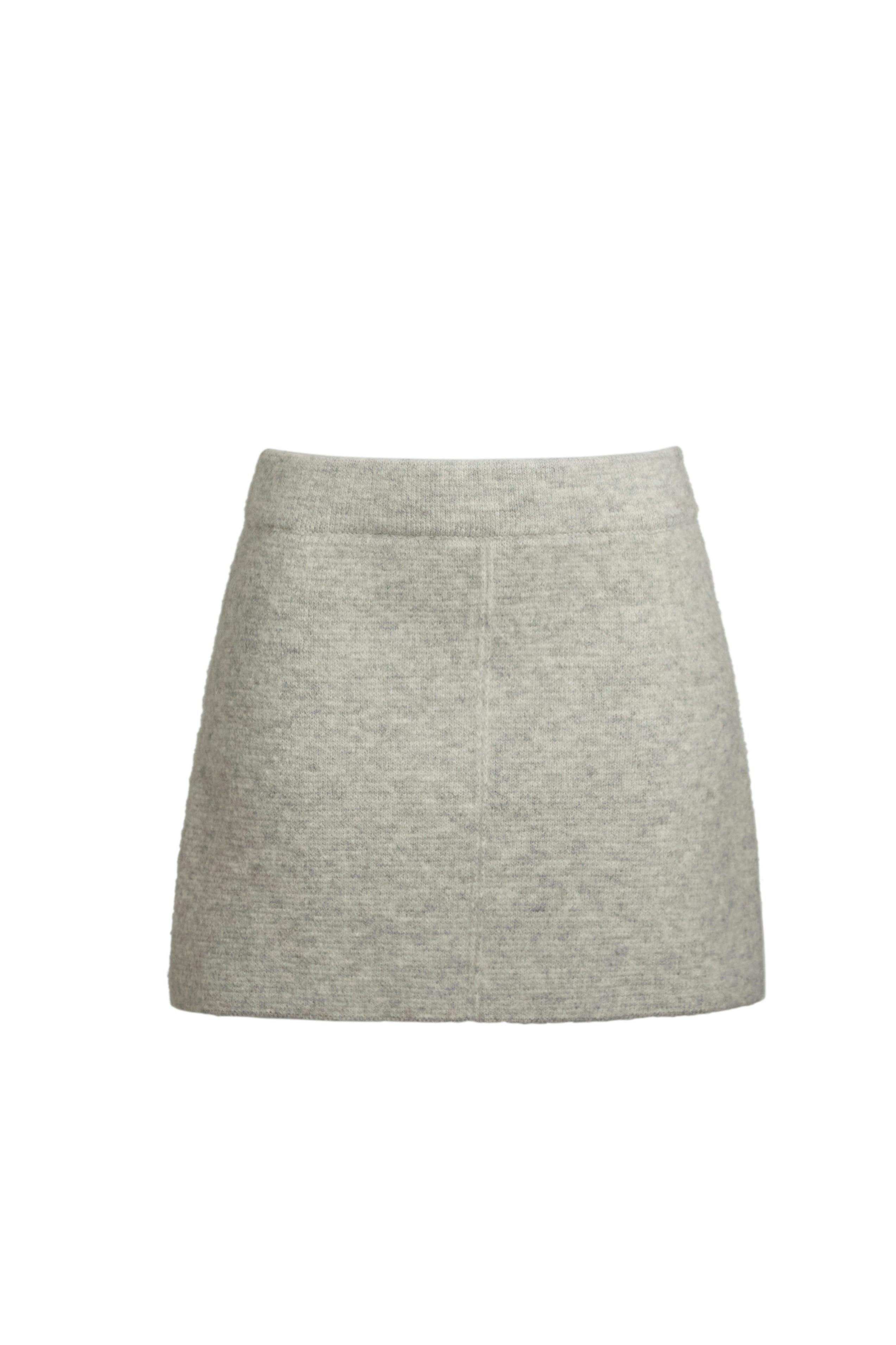 LYDIA MINI SKIRT | PALE MELANGE GREY