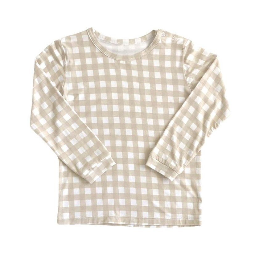 Gingham Long Sleeve Pajamas