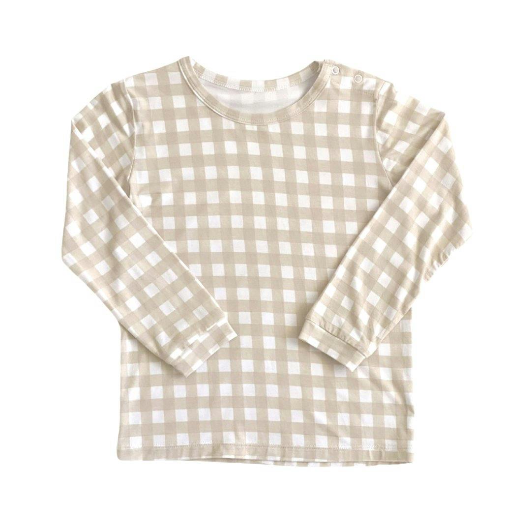 Gingham Long Sleeve Pajamas
