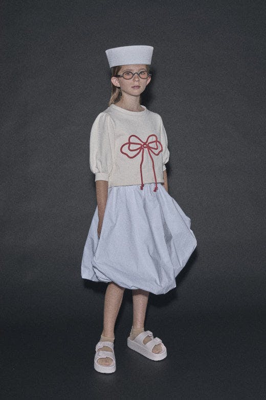 Odissey Bow Sweatshirt Cream