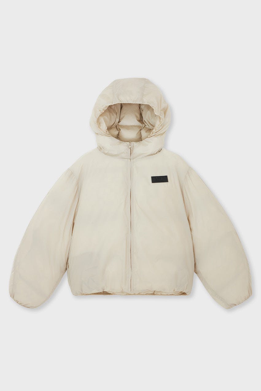 Cropped Lightweight Reversible Puffer
