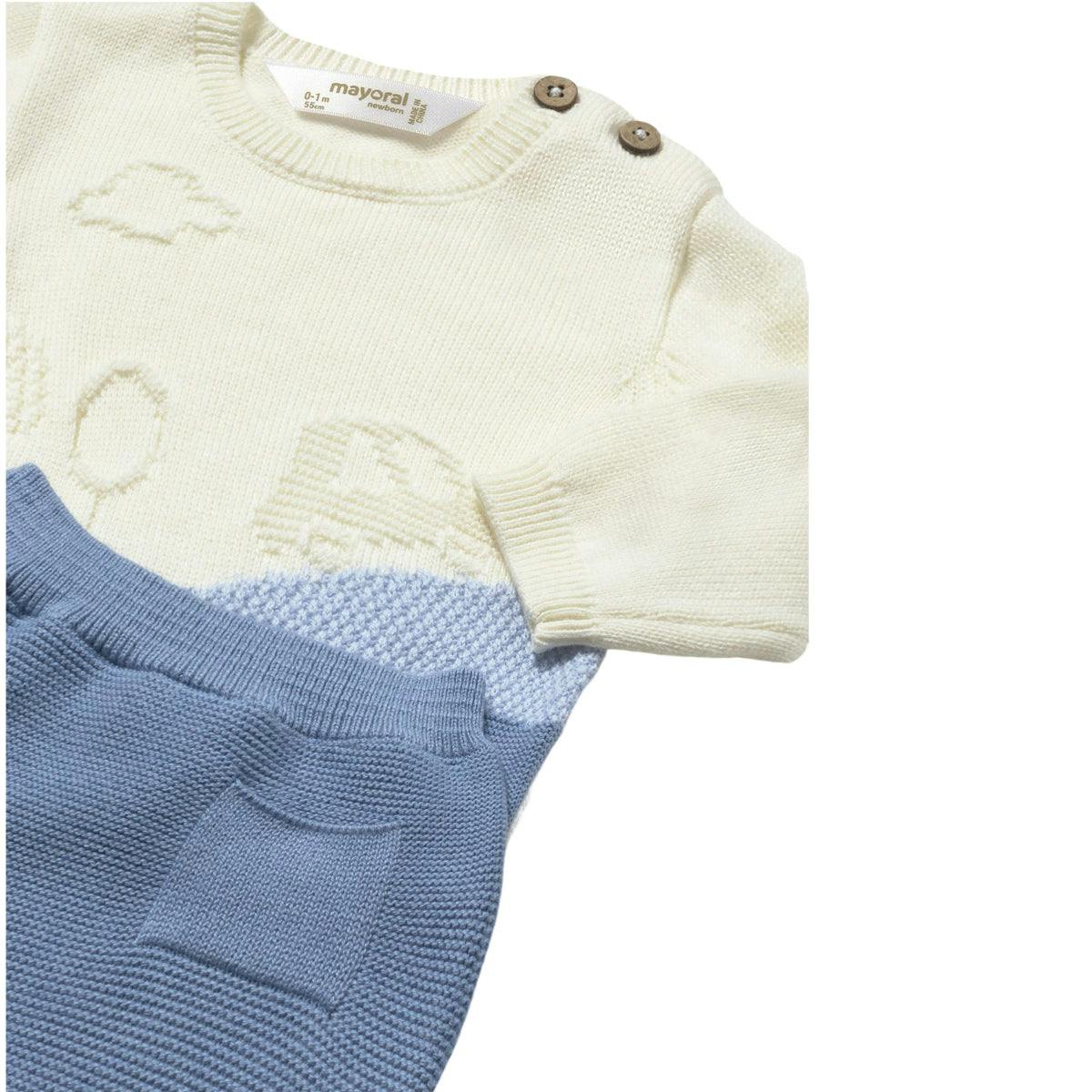 Newborn Knit Pants and Sweatshirt Set