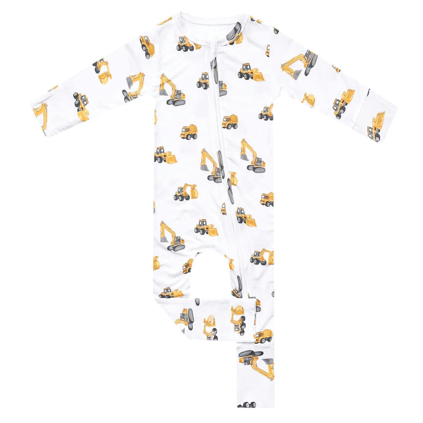 Bamboo Convertible Zip-Up Footie Pajama - Dozer