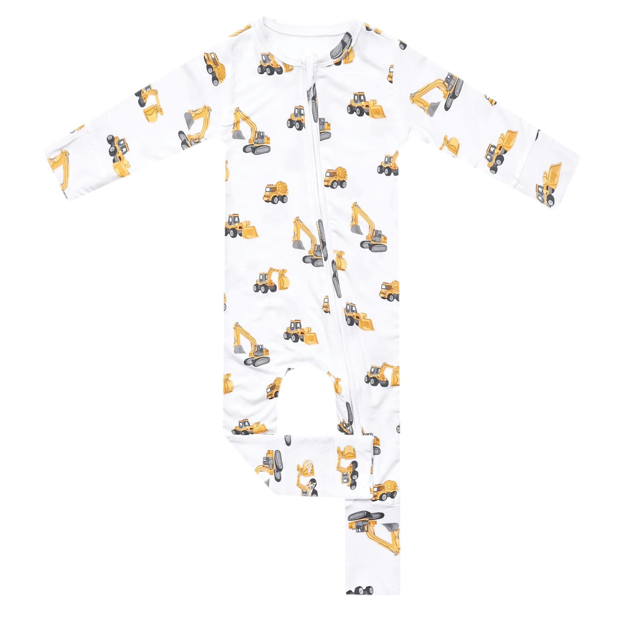 Bamboo Convertible Zip-Up Footie Pajama - Dozer