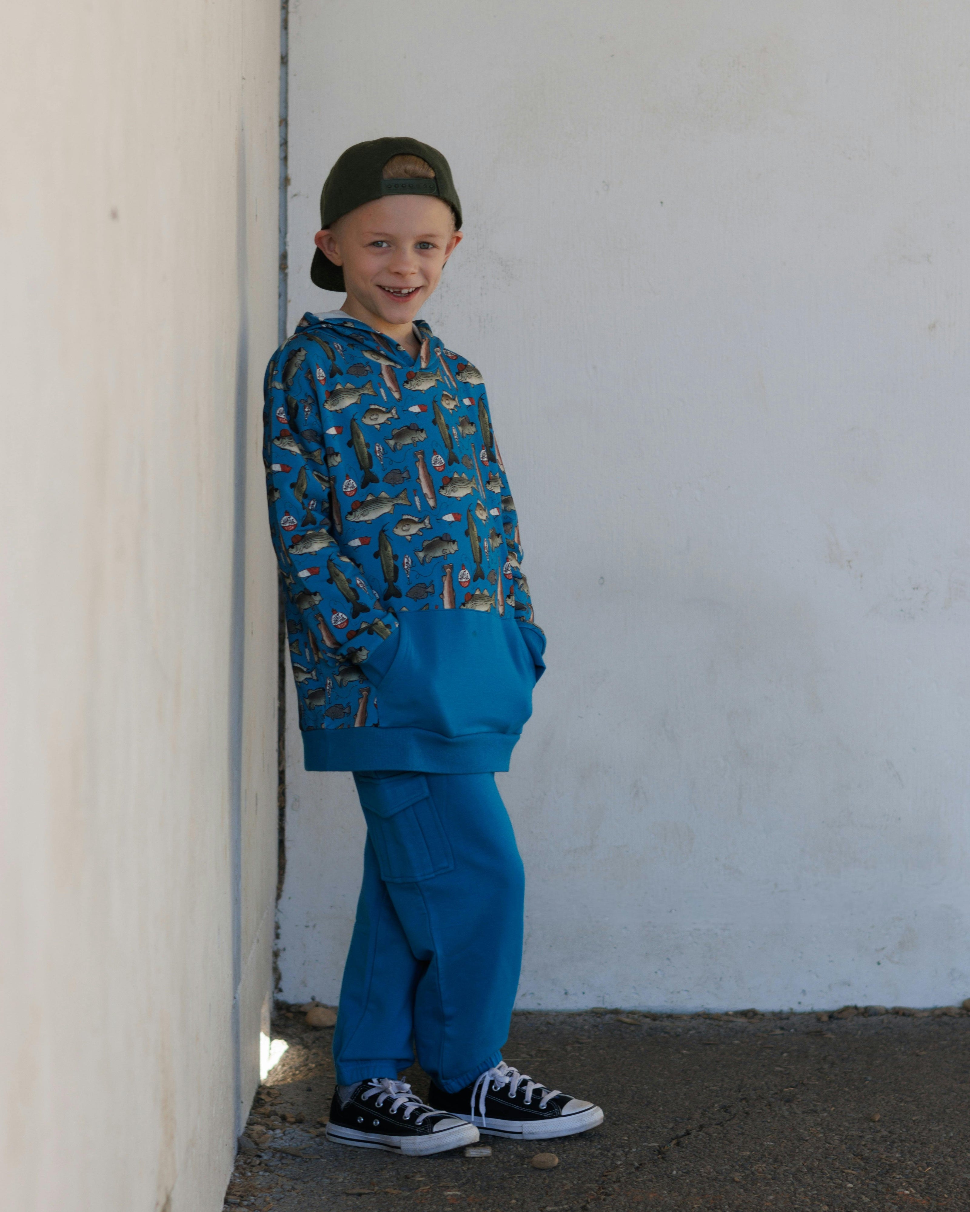 Wishin I Was Fishin' Blue Jogger Set