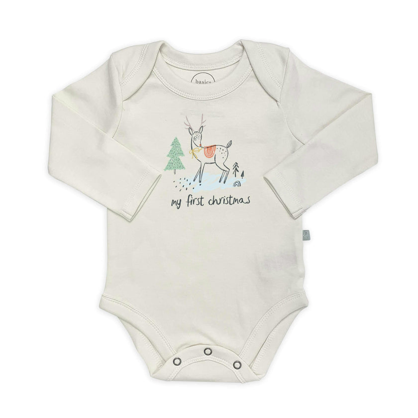 graphic bodysuit | christmas deer (long sleeve)