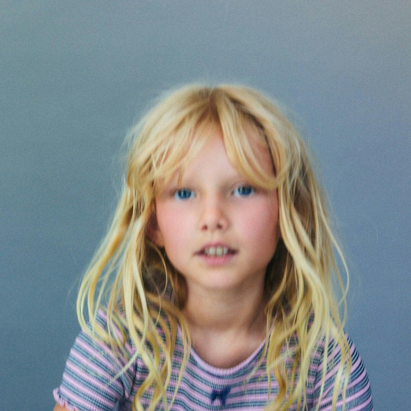 TNS Rib Tee Pink Lavander Mini Stripes