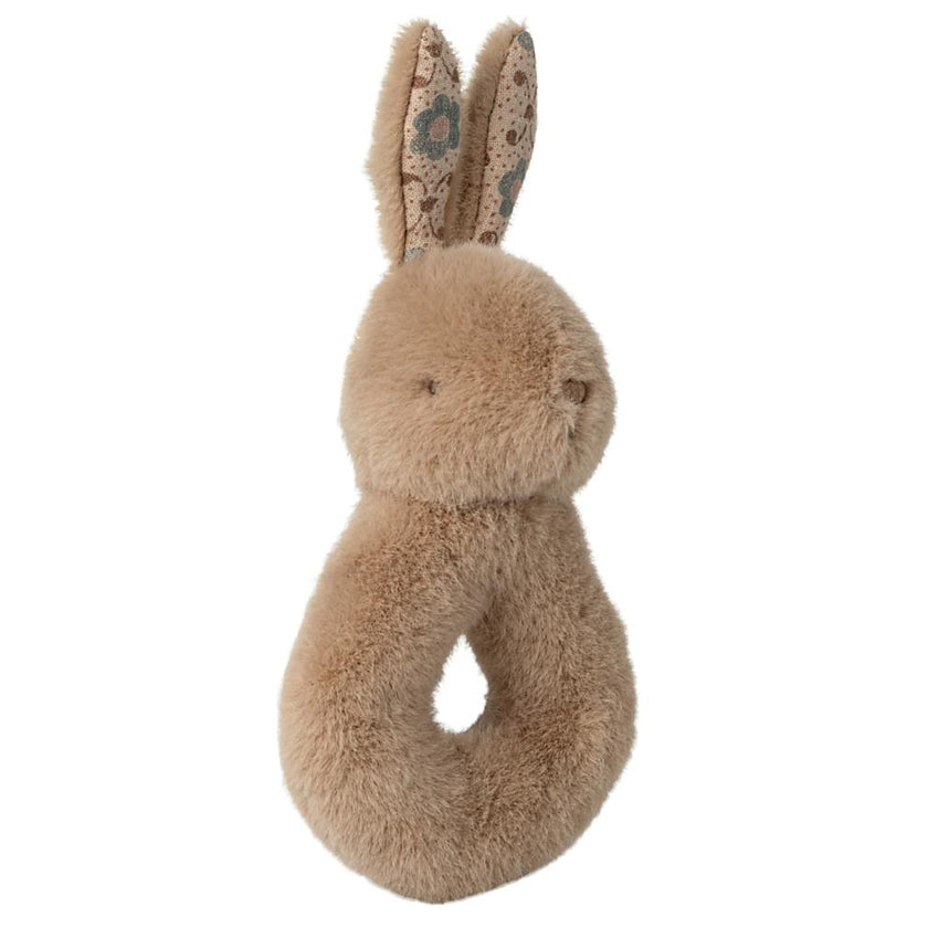 Rabbit rattle set - Cream peach