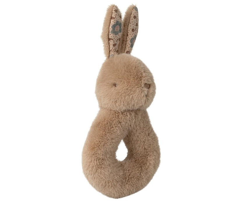 Rabbit rattle set - Cream peach