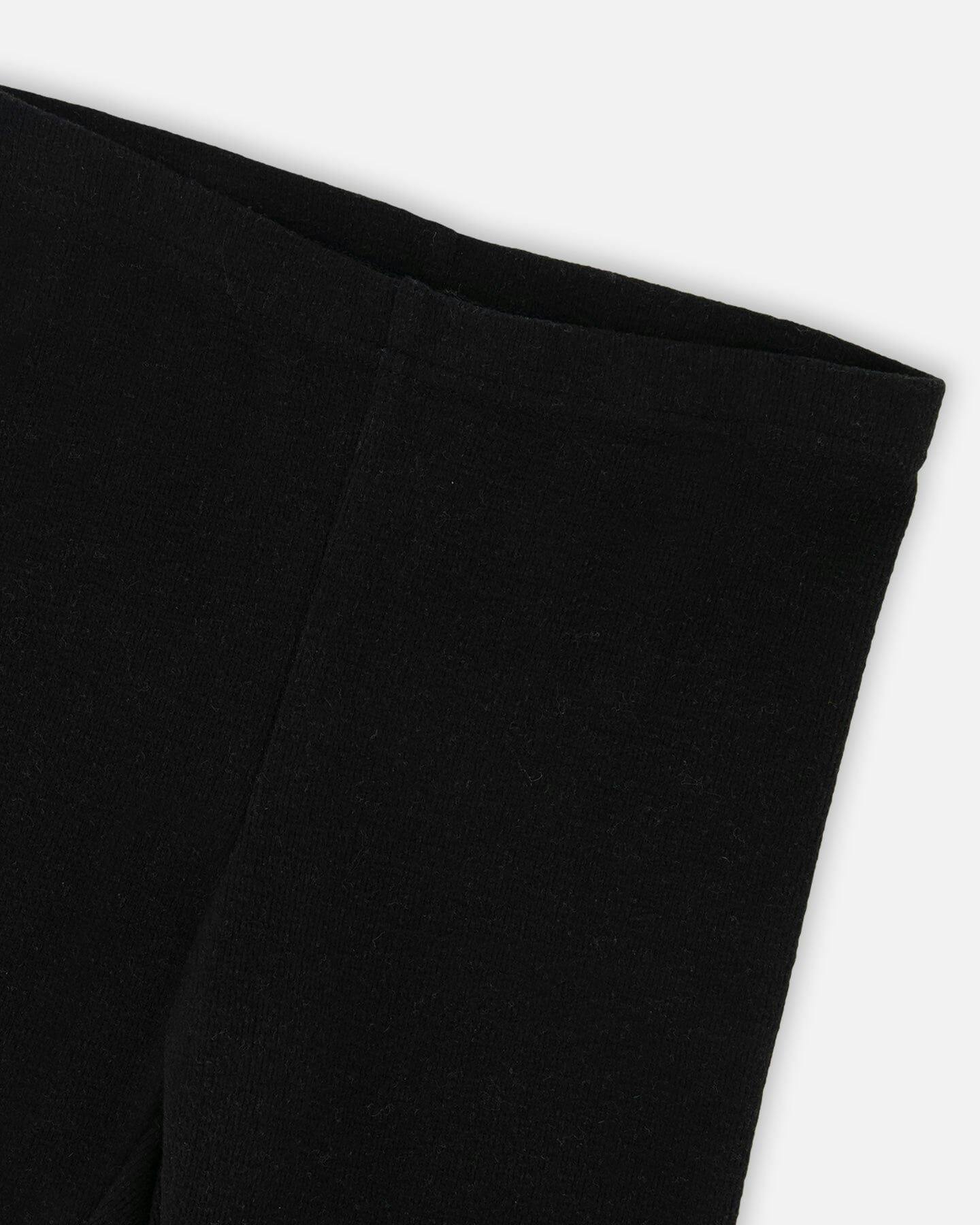 Super Soft Ribbed Leggings Black