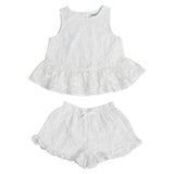 White Stars Top and Shorts Set