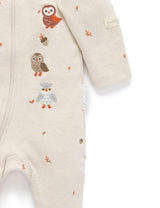 Thick Zip Growsuit Set Oak Leaf Print