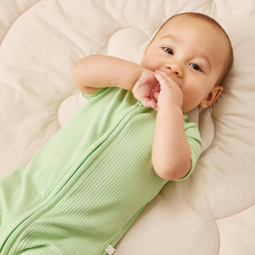 Ribbed Zip Summer Pajamas