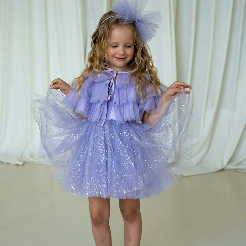 Sparkle Purple Dress Set