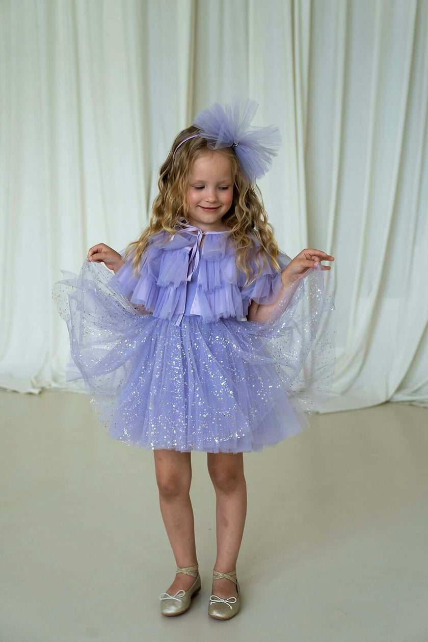 Sparkle Purple Dress Set