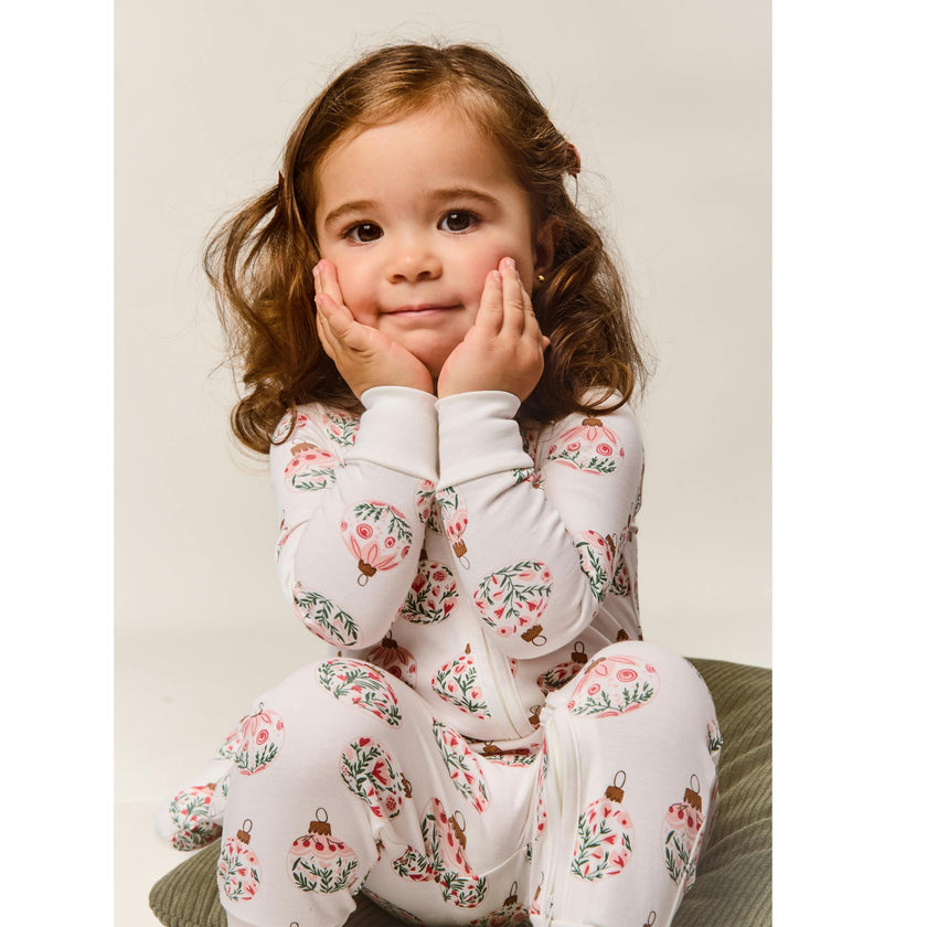 Ornament Garden Zip-up Bodysuit