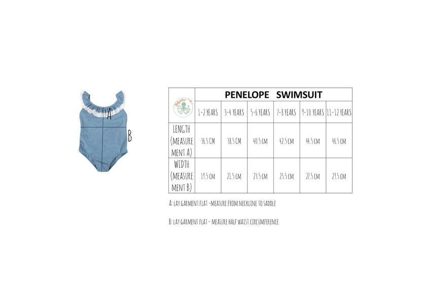 Penelope one piece - Dusty blue