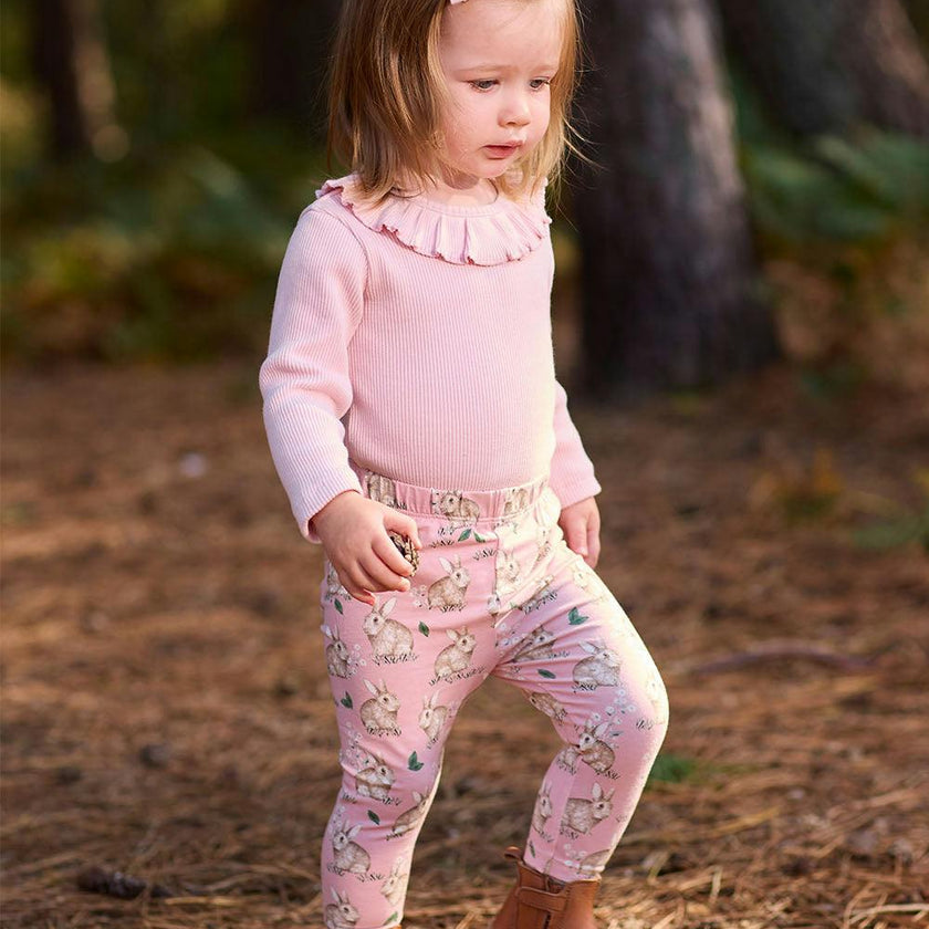 Baby Long Sleeved Grace Willow Bodysuit in Dusty Pink