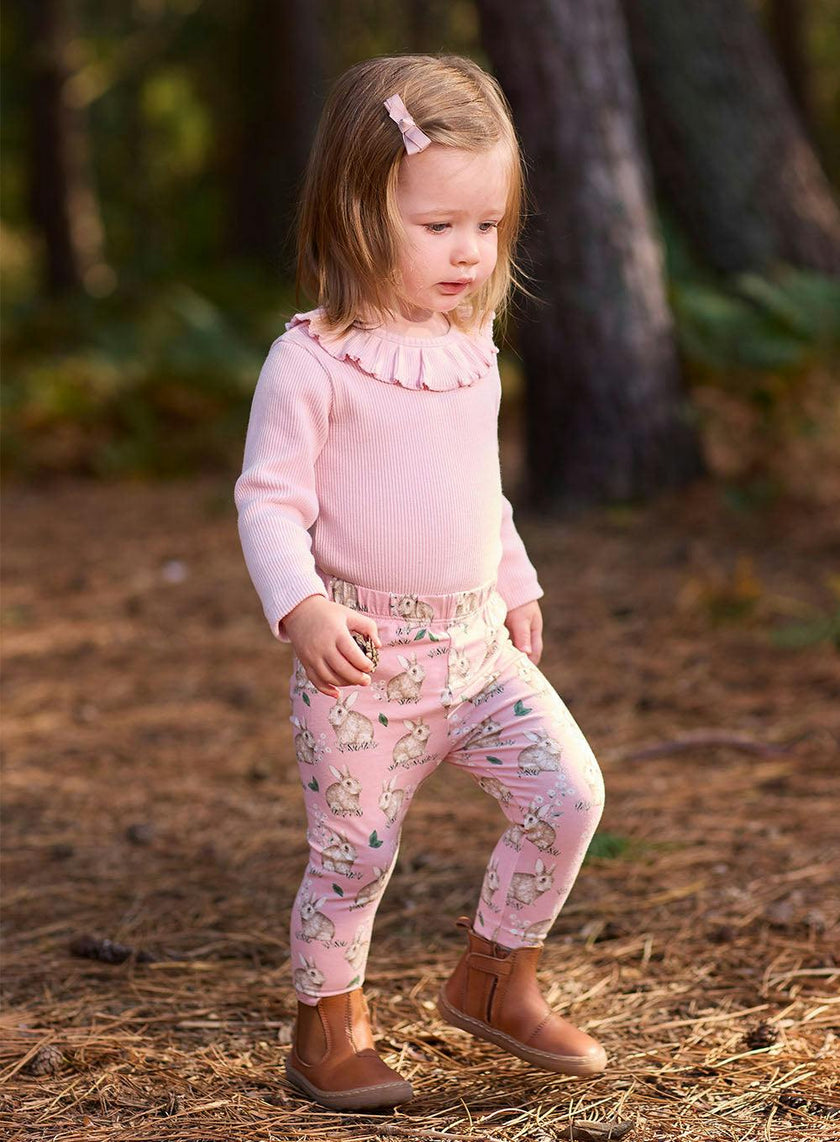 Baby Long Sleeved Grace Willow Bodysuit in Dusty Pink