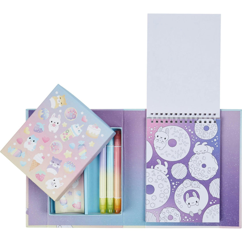 Tribe: Pastel Coloring Set - Kawaii Café -Activity Set
