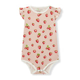 Strawberry Organic Cotton Ruffle One Piece