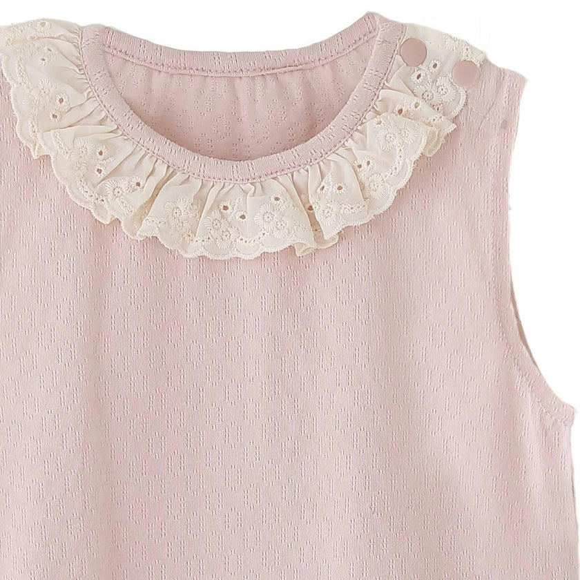 Pink Lace Skirt Set