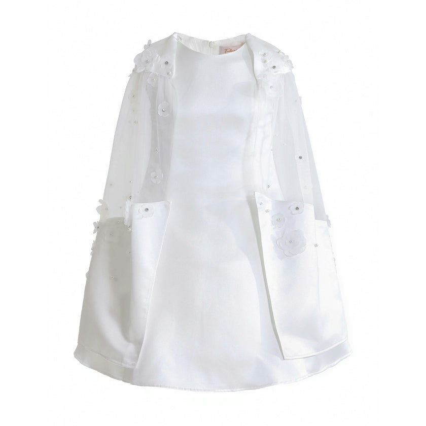 White HoneyBelle Floral Overlay Dress