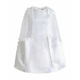 White HoneyBelle Floral Overlay Dress