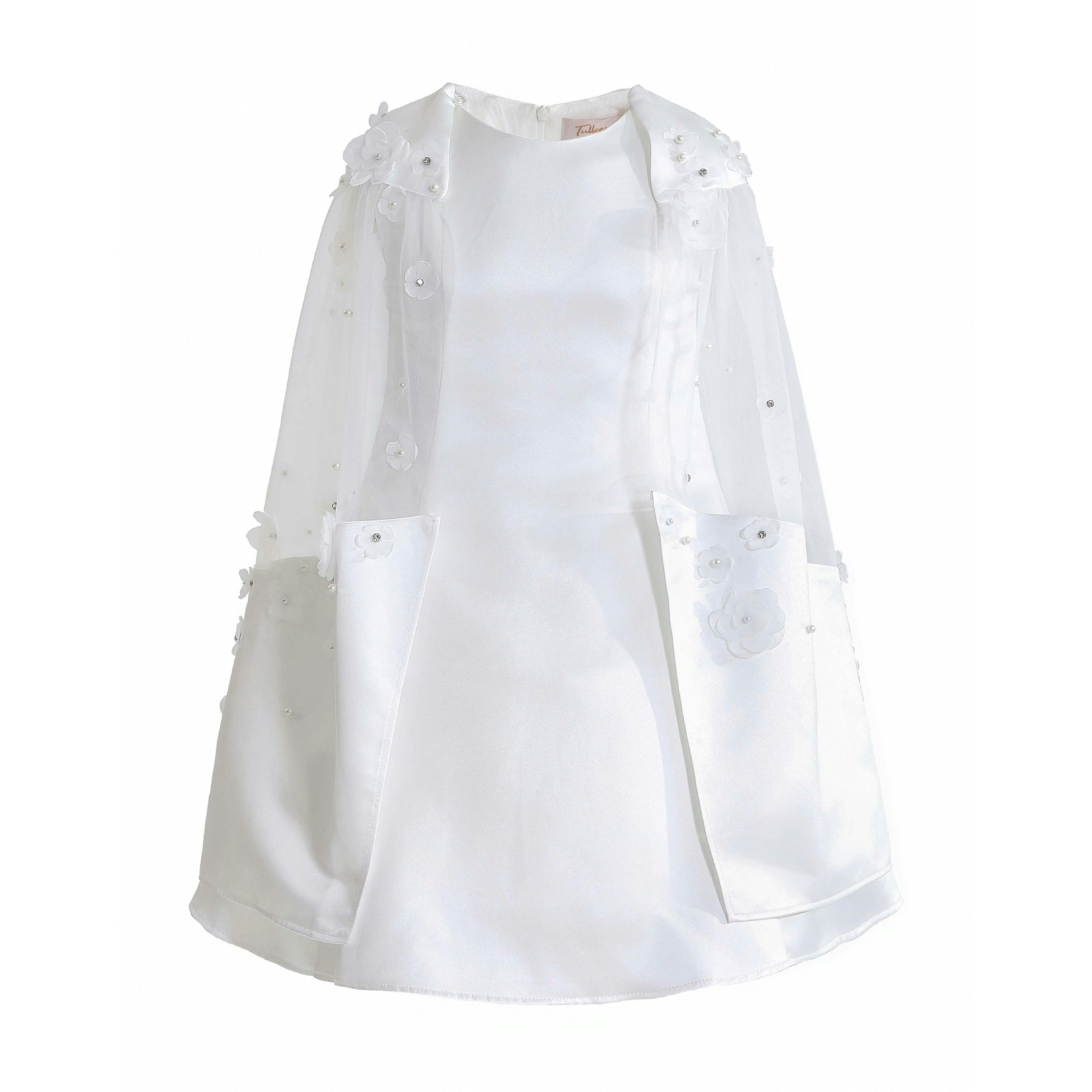 White HoneyBelle Floral Overlay Dress