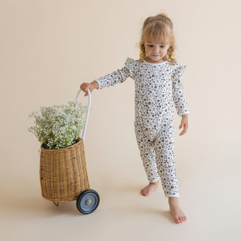Organic Ruffle Full Sleeve Romper