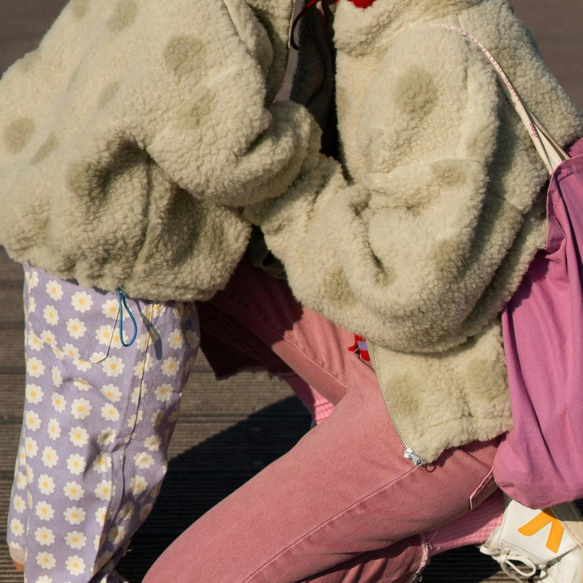 children's merino wool bomber jacket - polka dots