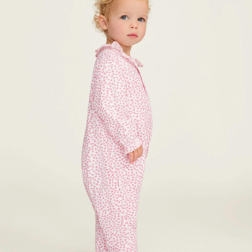 Baby's Twill Madeline Romper in Sweethearts