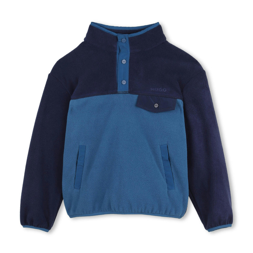 Navy Two-Tone Fleece Sweatshirt
