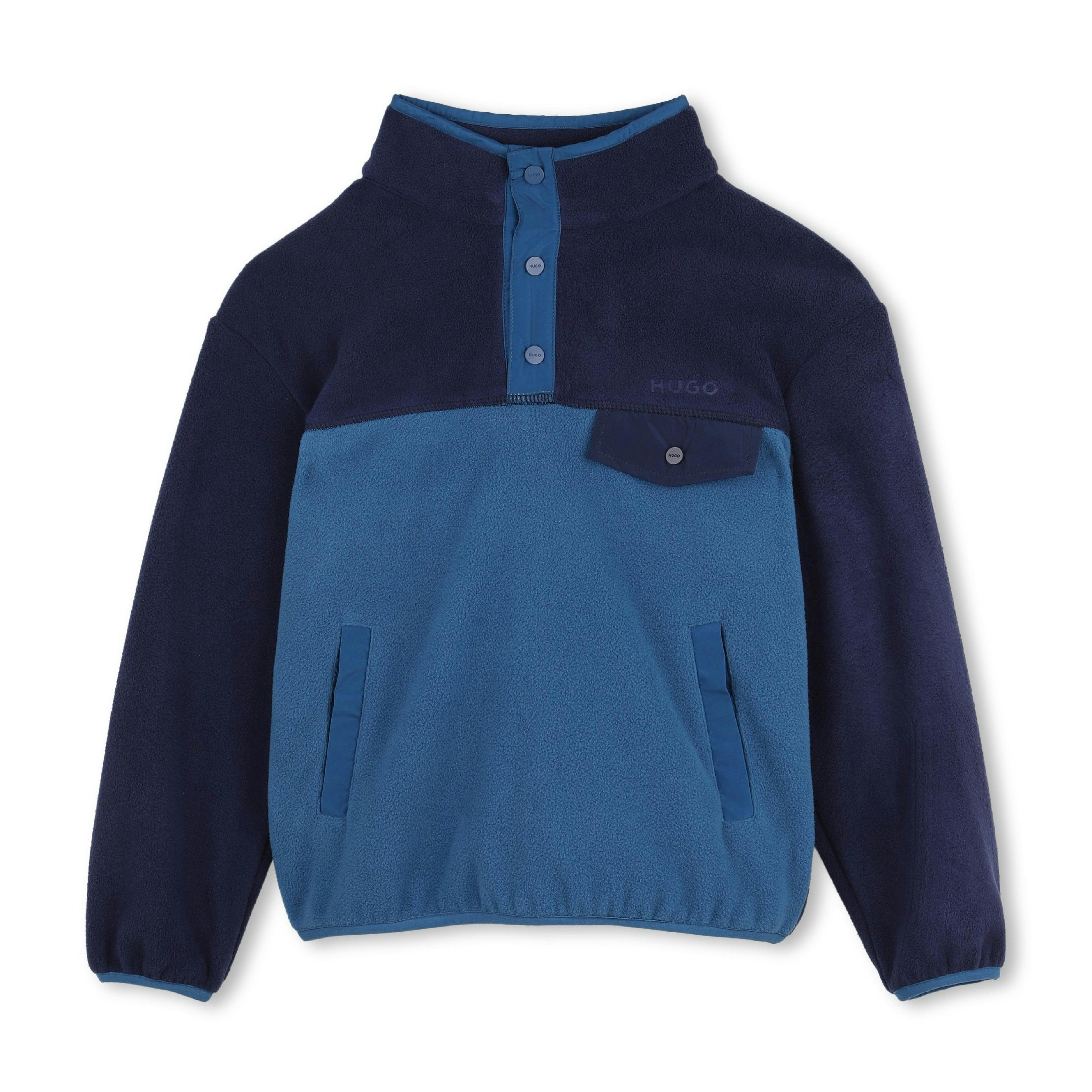 Navy Two-Tone Fleece Sweatshirt