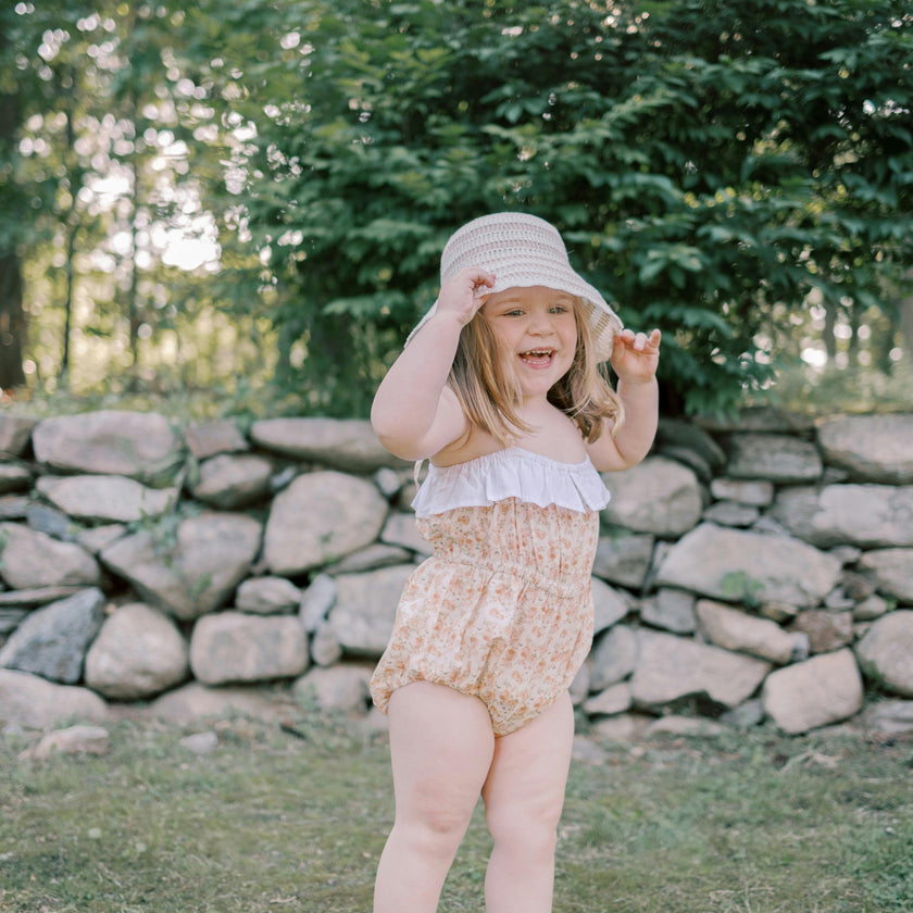Maia Romper – Peach Blossom