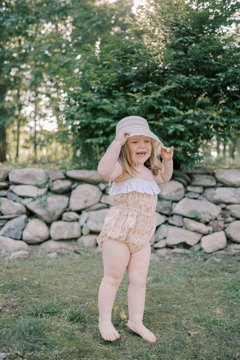 Maia Romper – Peach Blossom